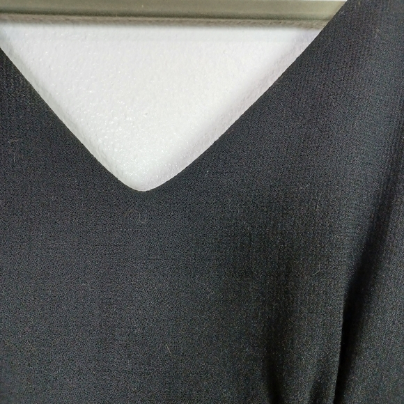 ALLEGORY Wool V Neck Pleated Black Dress Women’s Size 6 - Picture 7 of 16